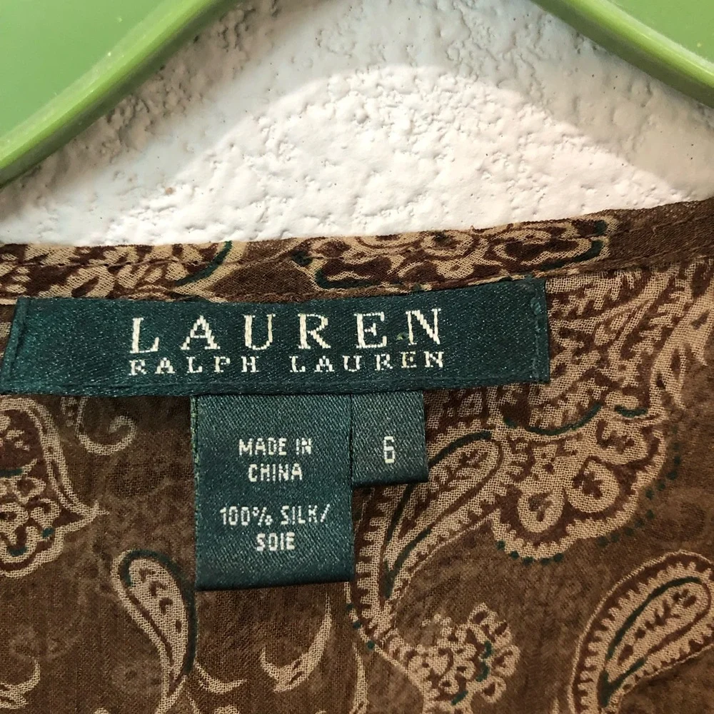 Lauren Ralph Lauren Silk Blouse EUC - Picture 2 of 6